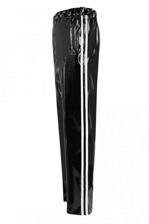 Lack Jogging Hose mit weißen seitlichen Streifen für Ihn